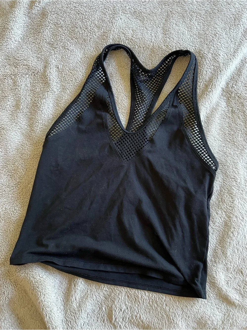 Bombshell Sportswear Black Mesh Tank Top Medium